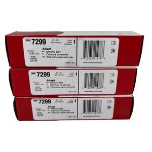 3 Hollister Adapt #7299 Adjustable Ostomy Belt Large 34"x65" 3 Boxes New